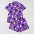 thumbnail image 4 of DHFJKG Halloween Pajamas For Women Set Short Sleeve Sleepwear Pumpkin Ghost Button Down 2 Piece Pjs, 4 of 7