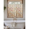 thumbnail image 7 of Kitchen Curtains 54 Inches length, Pastoral Vintage Botanical Window Treatment Curtain Drapes, Spring Summer Floral Decorative Window Curtains for Bedroom Cafe, 52"x54", 2 Panels, 7 of 7