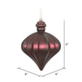 thumbnail image 2 of Vickerman 6" Wine Matte Onion Drop Christmas Ornament, 4 per Bag, 2 of 4