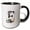 Black/White, variant on 3drose, Nice Letter E. Halloween Monogram, Broom, Wizard Hat, Cat Art Gift, 11oz Mug