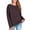Red, variant on Lenago Women's T-shirt Long Sleeve Striped Basic Slim Fit Top Casual Crew Neck Tops Plus Size Available S-XXL