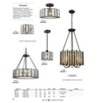 thumbnail image 3 of Elk Lighting Ethan 3 Light LED Chandelier in Tiffany Bronze, 3 of 4