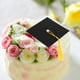 thumbnail image 3 of 20 adornos para cupcakes con forma de birrete de graduación, color negro, con borlas, para decorar chocolates y dulces, ideales para fiestas de graduación., 3 of 8