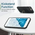 thumbnail image 4 of Case for iPhone 8 Plus / iPhone 7 Plus with Ring Holder Kickstand Card Slots Cover, PU Leather Soft TPU Bumper Shockproof Non-Slip Slim Phone Case for iPhone 8 Plus / iPhone 7 Plus 5.5 Inch,Black, 4 of 17
