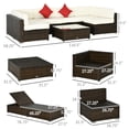 thumbnail image 3 of Outsunny 9 Pieces Wicker Patio Furniture Set with Cushion, Cream White, 3 of 10