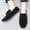 Black, variant on Unisex Slip-On Moccasin Loafers | Men's & Women's Navy Blue Round-Toe Dress Shoes with Arch Support | Comfortable Casual &  Easy-Clean Durable Design | Slip-Resistant |Formal All-Season Slippers