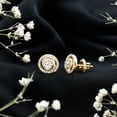 thumbnail image 6 of Rosec Jewels Lab Grown Diamond Swirl Earrings Studs with Screw Back - EF-VS Quality - Ready to Gift for Birthday, 10K Yellow Gold, 6 of 8
