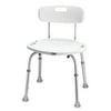 Carex White Shower Chair With Back, Bath Seat, Holds 350lbs, Easy Assembly, Lightweight