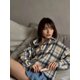thumbnail image 1 of Camisa Vintage de manga larga para mujer, camisa a cuadros de gran tamaño, moda de otoño e invierno, camisa holgada con solapa y bolsillo, blusa ajustada de estilo coreano, 1 of 5