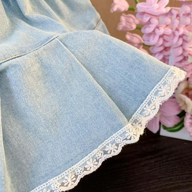 GigrtiJin 1-9 Years Infant Girls Skirt Solid Color Elastic Waisted