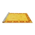 thumbnail image 2 of Ahgly Company Machine Washable Indoor Rectangle Oriental Yellow Modern Area Rugs, 7' x 10', 2 of 4