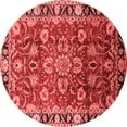 thumbnail image 1 of Ahgly Company Indoor Round Oriental Red Industrial Area Rugs, 6' Round, 1 of 4