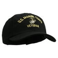 thumbnail image 5 of US Marine Corps Veteran Design Embroidered 6 Panel Unstructured Cotton Twill Cap Made in USA - Black OSFM, 5 of 5