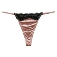 thumbnail image 1 of Gibobby Ropa interior hipster para mujer Braguitas deportivas y yoga con espalda en T tiro bajo y sexy para mujer en tela seda helada （Rosa， L), 1 of 3