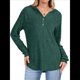 thumbnail image 2 of Camisetas de Larga para Mujer, Sudaderas con Capucha de Moda con Bolsillo de Canguro, Sudaderas de Otoño Verde M, 2 of 8