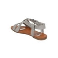 thumbnail image 3 of New Women Breckelles Sara-25 Leatherette Open Toe Cross Band Flat Sandal, 3 of 5