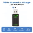 thumbnail image 4 of Adaptador AX900 USB WiFi 6 Bluetooth 5.4 2 en 1 Dongle de Banda Dual 2,4 G y 5 GHz Receptor Inalámbrico de Red WiFi USB WLAN, 4 of 8
