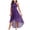 Purple, variant on Dresses for Women Sleeveless Halter Lace Contrast Chiffon High Low Flowy Maxi Dress Wedding Guest Dress