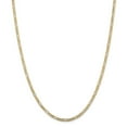 thumbnail image 1 of Real 14kt Yellow Gold 3mm Concave Open Figaro Chain; 18 inch; Lobster Clasp; for Adults and Teens; for Women and Men, 1 of 5