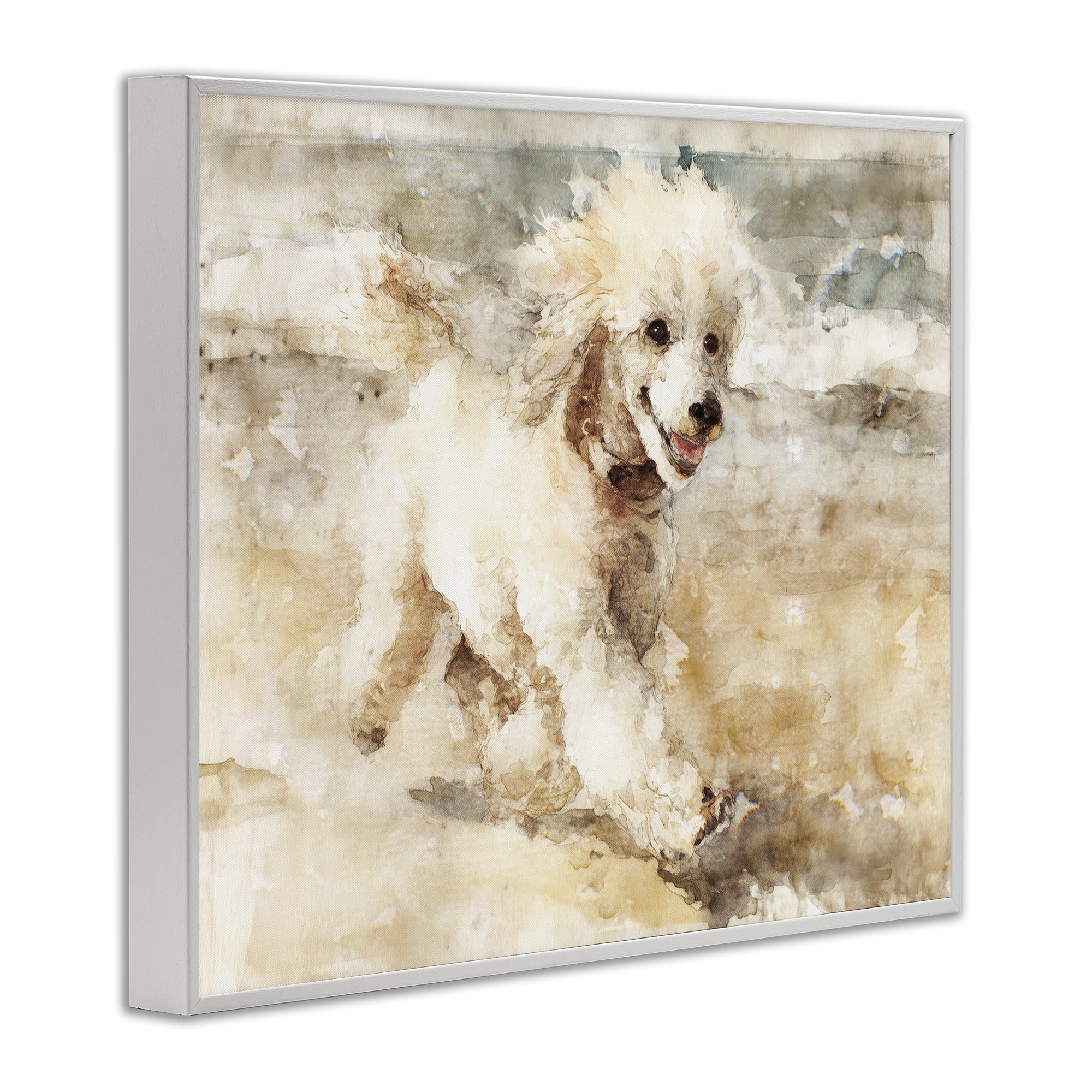 Stupell Industries Coastal Breeze & Poodle White Framed Giclee Art, design by Svetlana Aleynikova