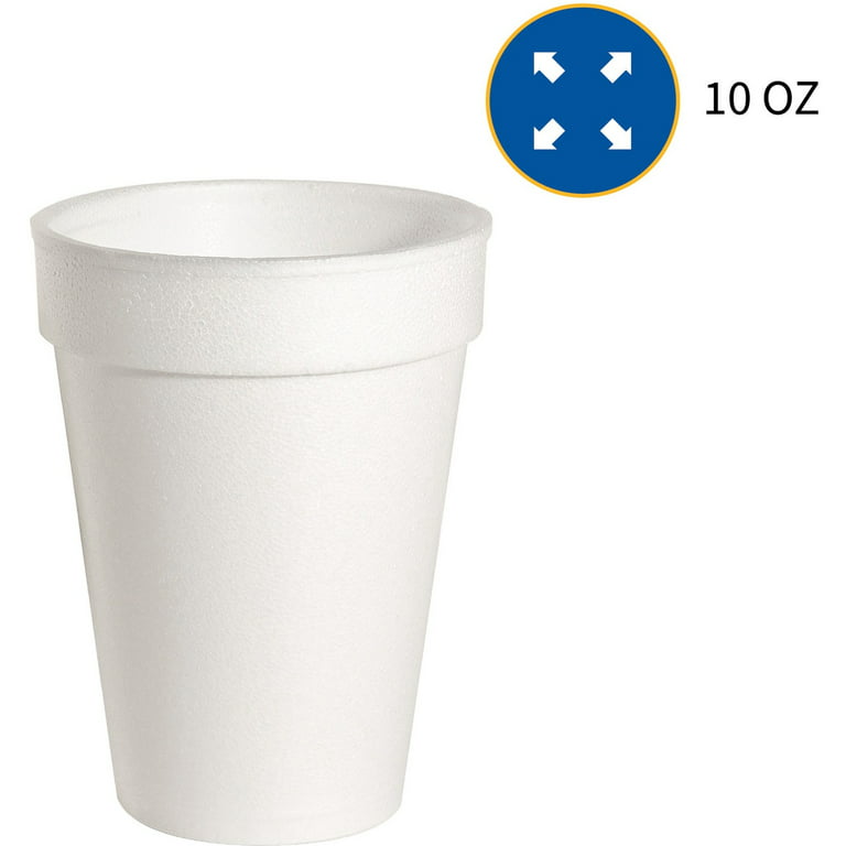 Genuine Joe Hot/Cold Foam Cups, 10 oz, 1000 count, White (GJO58551)