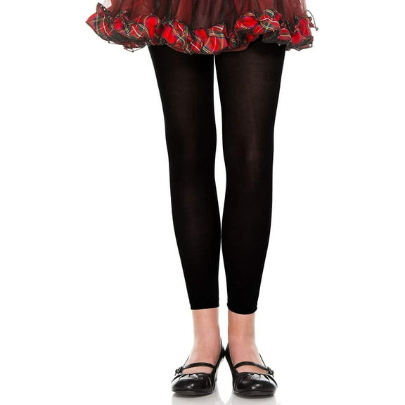Music Legs Women's Girls Black Opaque Leggings 277-BLACK-M
