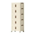 thumbnail image 4 of Abbracc Foldable Storage Cabinet Fashion Portable for Farmhouse Drawing Room Kitchen Beige 5 Layers 75 cm, 4 of 9