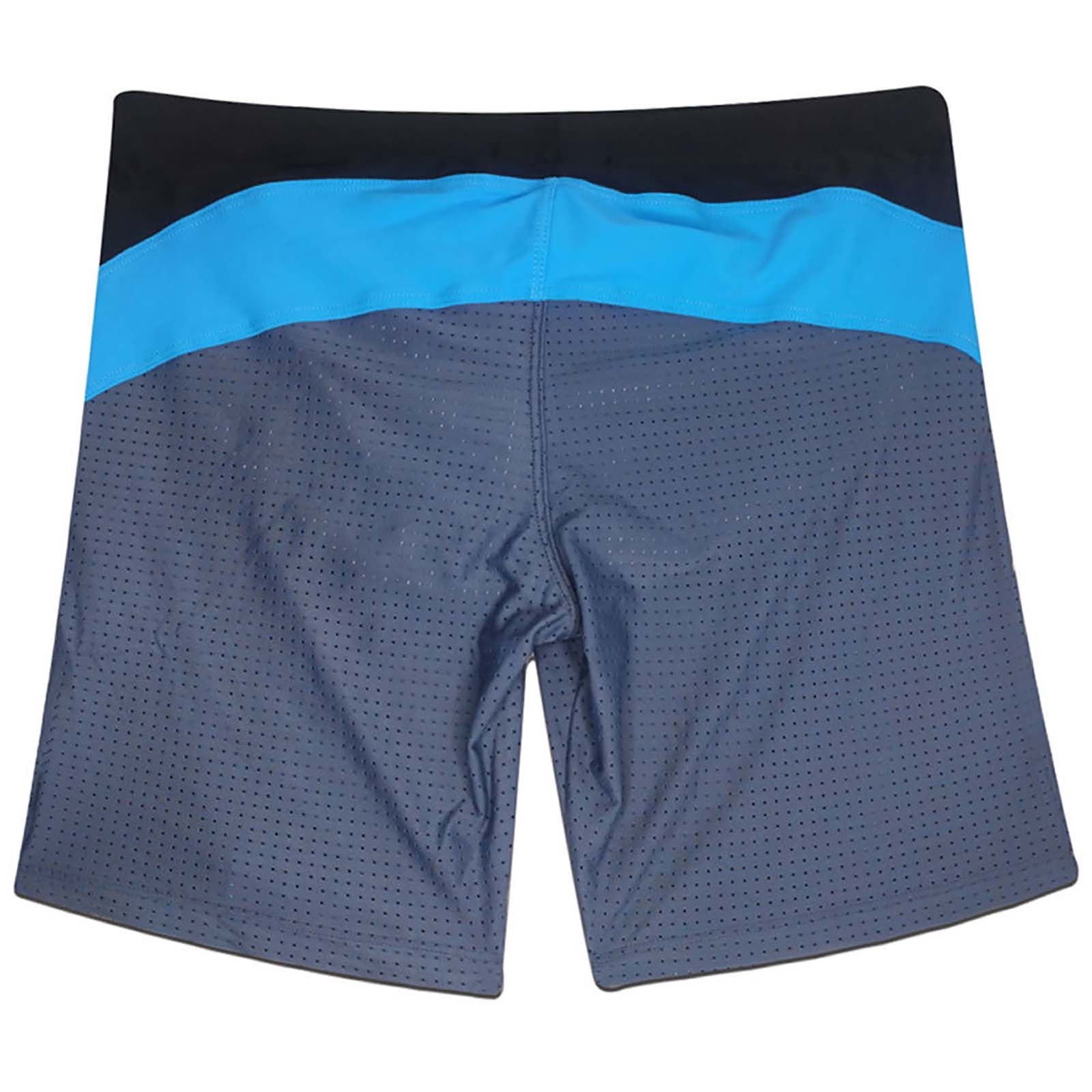 Mens Swim Trunks Quick-Drying Low Waisted Swimming Bottoms Stretchy Slim Color Block Breathable Hollow-Out Athletic Swimwear Bathing Suits Shorts
