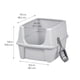 thumbnail image 2 of Caja de Arena Grande para Gatos con Escudo de dispersión y Cuchara, Bandeja de Arena para Gatos con Parte Superior Abierta, Gris con Cucharada Gris Oscuro, 2 of 7
