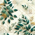 thumbnail image 2 of Ambesonne Eucalyptus Leaves Duvet Cover Set, Autumn Blooms, Queen, Dark Teal Amber Ivory, 2 of 5