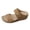 Brown, variant on Women's Studded Orthopedic Platform Wedge Slides Sandals with Arch Support Fashion Comfortable Leather Buckles Orthotic Walking Slip on Dress Summer Shoes Khaki Size 6