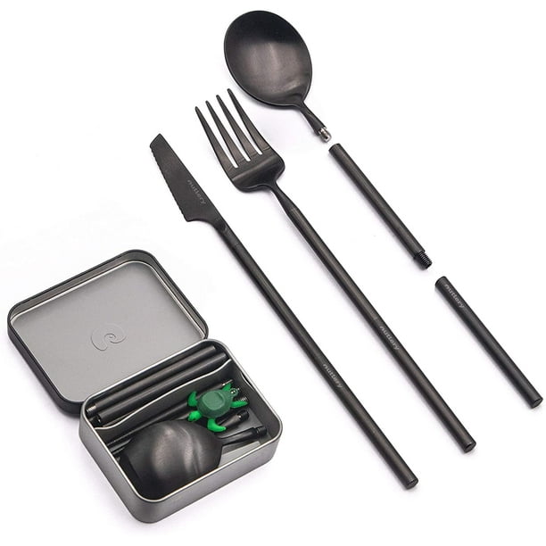 OUTLERY Portable & Reusable Cutlery Set with Case Stainless Steel