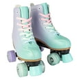 thumbnail image 6 of FACNOATIHN Roller Skate, Girls Women Fashion Classic High-top Roller Skates with Light up wheels, Green&Purple(Women's 3), 6 of 9