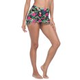 thumbnail image 4 of HDE Women's Mesh Mini Skirt Sheer Swimsuit Cover Up Black Floral S, 4 of 6