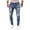 Light blue, variant on Bigersell Oversized Jeans for Women Full Length Pants Jeans Women Jeans Solid Color Jeans Gradient Washed Trousers With Slits Ripped Jeans for Ladies