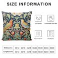 thumbnail image 5 of COMIO Sage Green Teal Blue Floral Lumbar Pillow Covers Vintage Colorful Flower Birds Red Strawberry Decorative Pillow Cases Chinoiserie Cushion Case Home Decor For Sofa Couch Outdoor, 5 of 5