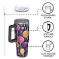 thumbnail image 4 of Modern 40oz Tumbler– Stainless Steel Insulated Tumbler with Handle and Straw, Large Capacity Travel Cup for Hot & Cold Drinks, 4 of 7