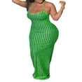 thumbnail image 1 of EIMELI Femmes Y2K Sans Manches Robe Moulante Dos Nu Été Popcorn Longues Robes de Soirée, 1 of 4
