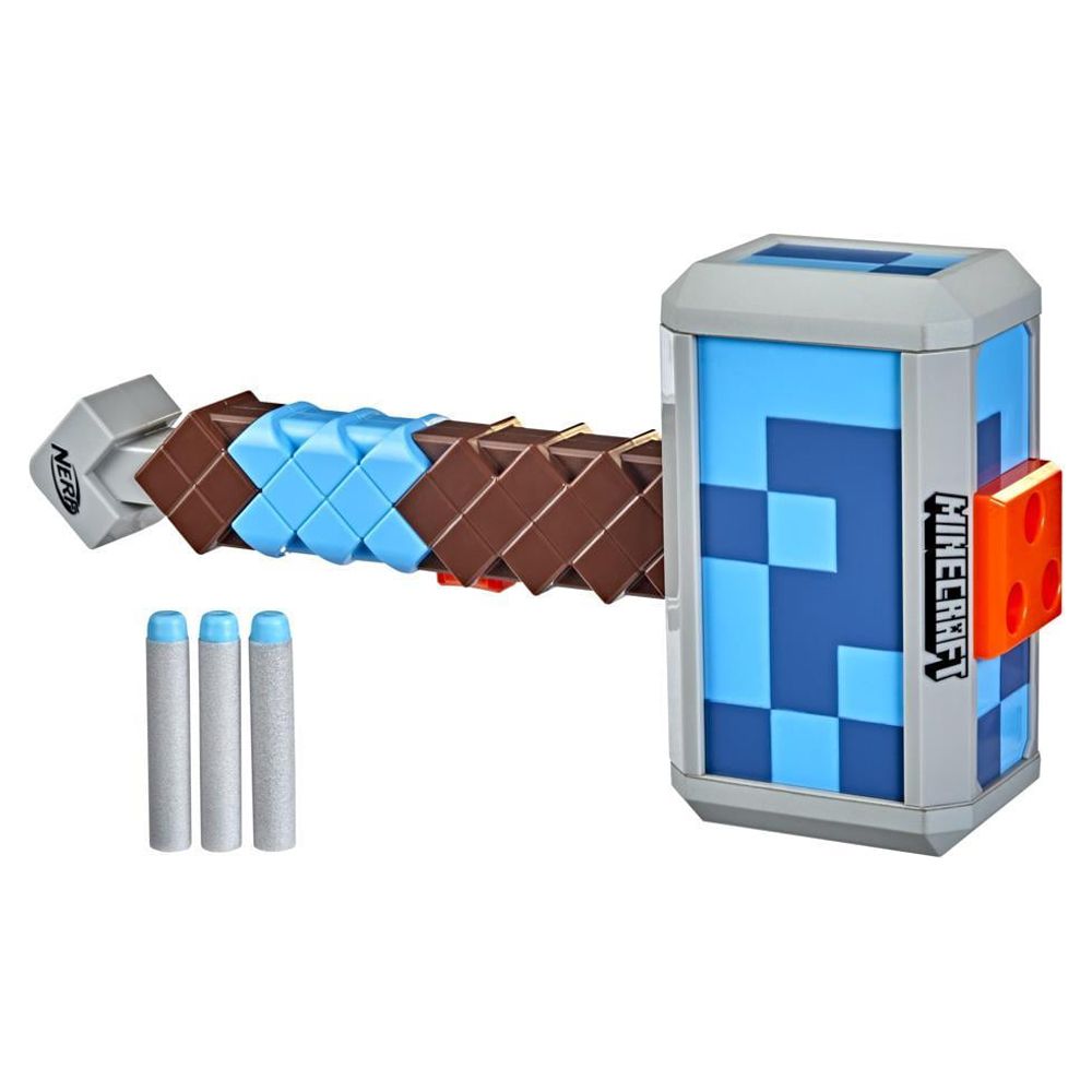 Nerf Minecraft Stormlander Dart-Blasting Hammer, Ages 8+