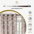 thumbnail image 4 of Leaves Patterned Blackout Curtain Panels, 26" x 84", Bronze by Blue Nile Mills, 4 of 6