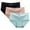 Green/Gray/Black, variant on Sexy Lace Underwear for Women Frozen Silk Seamless Panties with Silky Tactile Touch 3 Pack