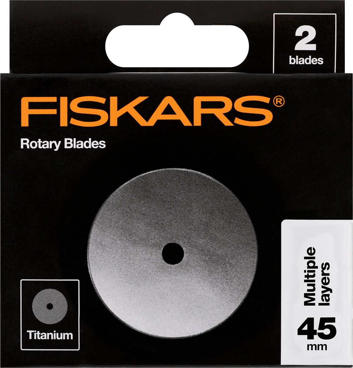 (2 pack) Fiskars 45mm Titanium Rotary Blade 2-Pack, 3.75" Width
