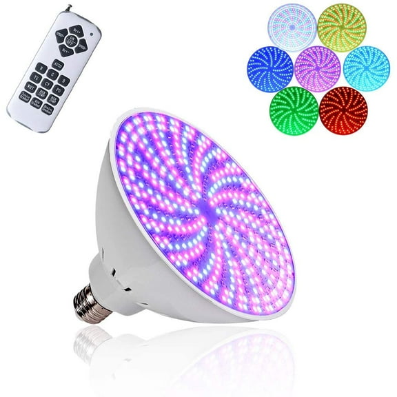 Astra Depot Multiple Color RGB Underwater IP68 45W 468-LED Inground Pool Light 12V AC with Remote Control CE ROHS FCC Approved