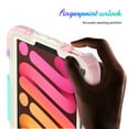 thumbnail image 6 of for iPad mini 6th Gen 8.3" 2021, Heavy Duty Shockproof Protective Case with PET Screen Protector, Stylus Holder, Stand and Hand/Shoulder Strap 3 Layer Multi-Functional Cover, Colorful Pink, 6 of 10