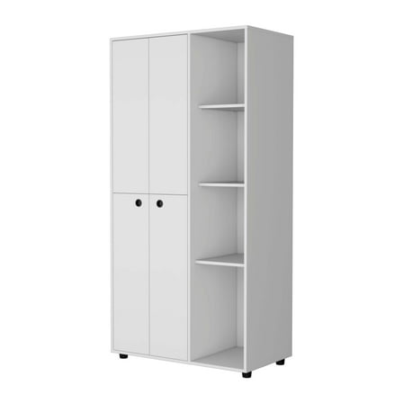 Newboti Furniture White 1-Drawer Armoire Closet 28240