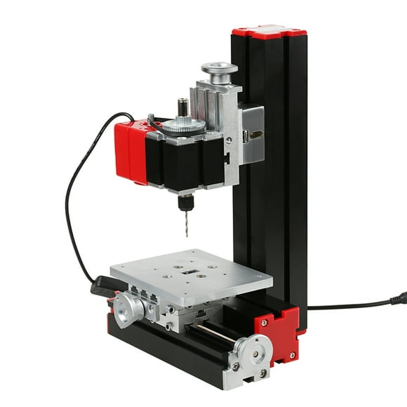 Mini DIY 6 in 1 Multipurpose Machine Multi-functional Motorized Transformer Jigsaw Grinder Driller Hardware Lathe Wood Lathe Drilling Sanding Turning Milling Sawing Machine Tool Kit Metal V