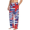 thumbnail image 2 of Uemuo Sea Stars Pattern Men's Wide Leg Palazzo Lounge Pants with Pockets Light Weight Loose Comfy Casual Pajama Pants-Large, 2 of 9