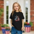 thumbnail image 2 of Ugoldhm Stylish Girls Short Sleeve T-Shirts Graphic Print Loose Crew Neck Basic Casual Summer Tops 3-10 Years, 2 of 8
