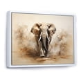 thumbnail image 2 of Designart "Simplicity Elephant beauty I" Animals Floater Framed Wall Decor, 2 of 7