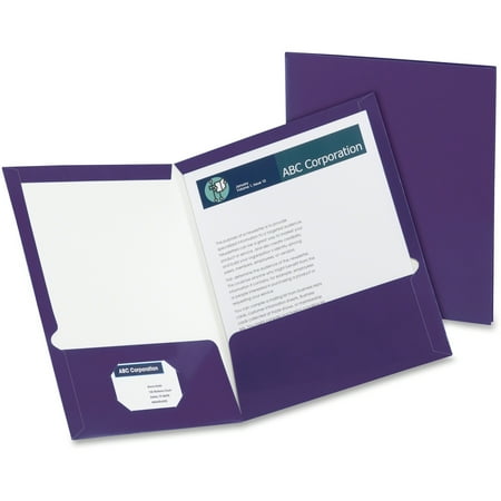 Metallic Pocket - Oxford, OXF5049526, Metallic Two Pocket Folders, 25 / Box, Purple
